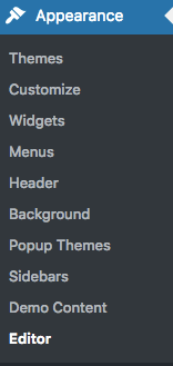 wordpress sitenizin header.php dosyasında değişiklik yapmak için editörü nerede bulabilirsiniz