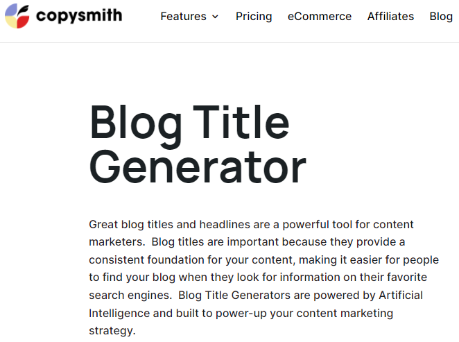 generator judul blog copysmith